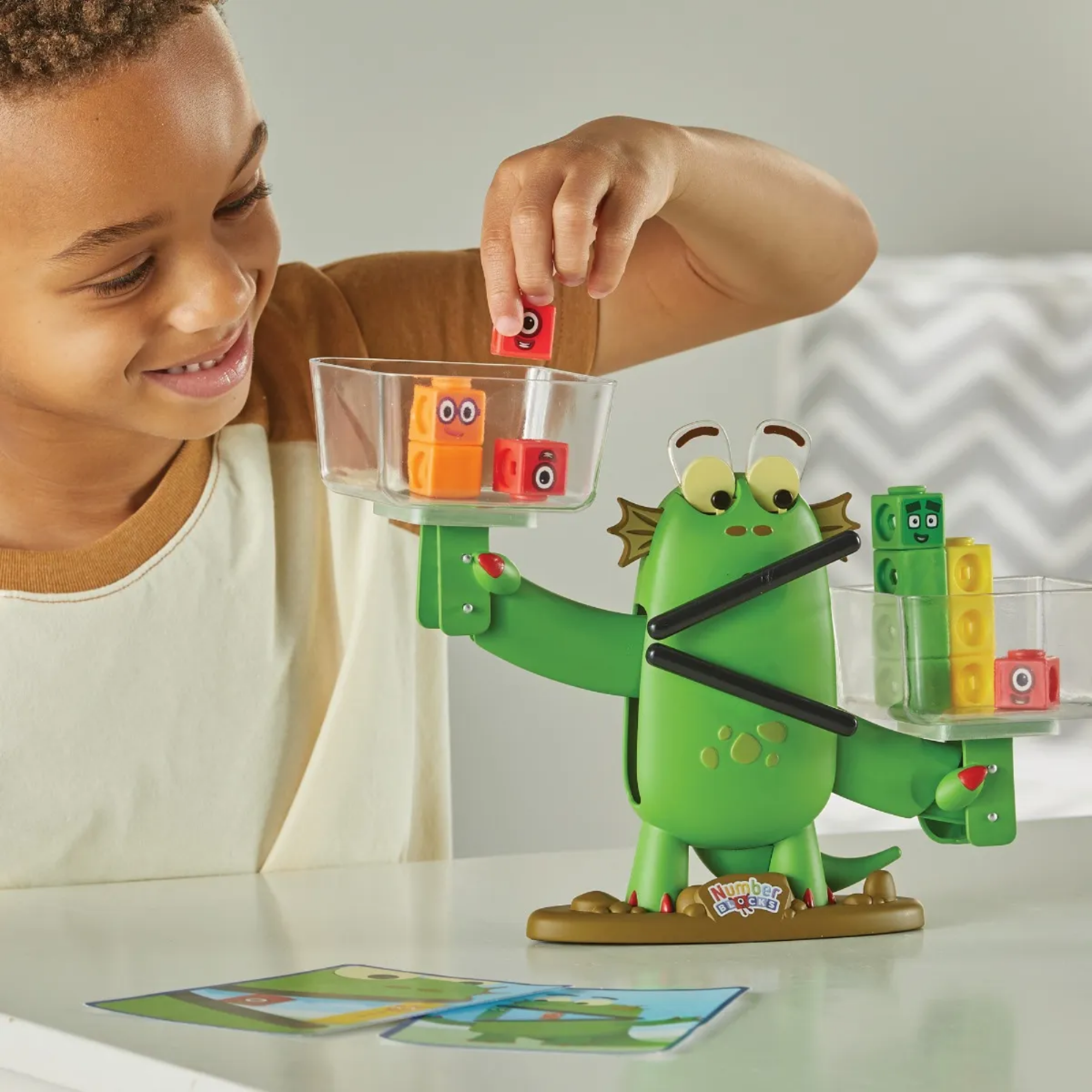 Learning Resources Numberblocks Blockzee Balance Activity Set, Interactive Math Toy with Balance Scale and Cubes, Learn Greater Than, Less Than, and Equal To, Ages 3+