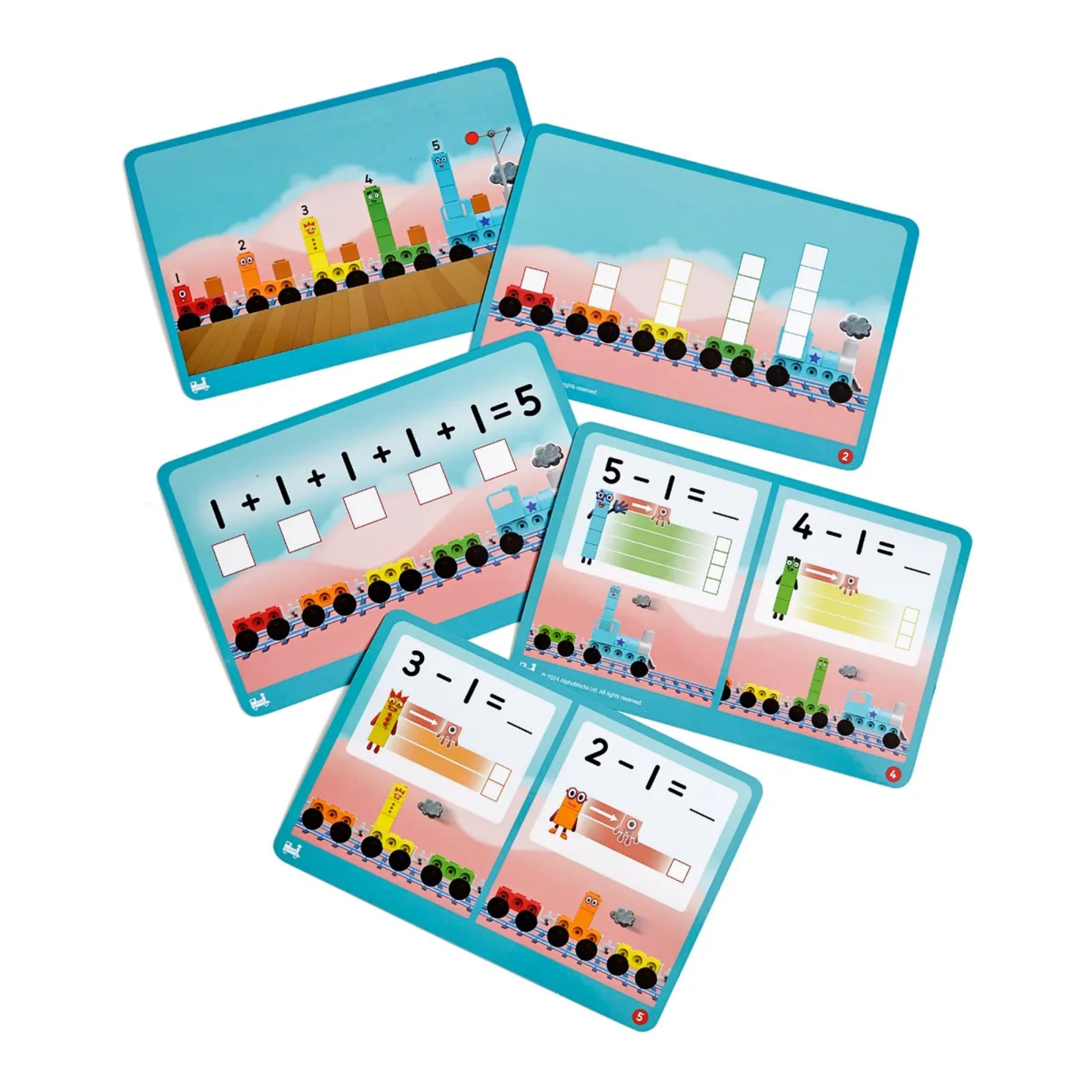 Learning Resources MathLink Cubes Numberblocks Express Train Activity Set, Buildable Number Train Toy with Maths Activities, Ages 3+