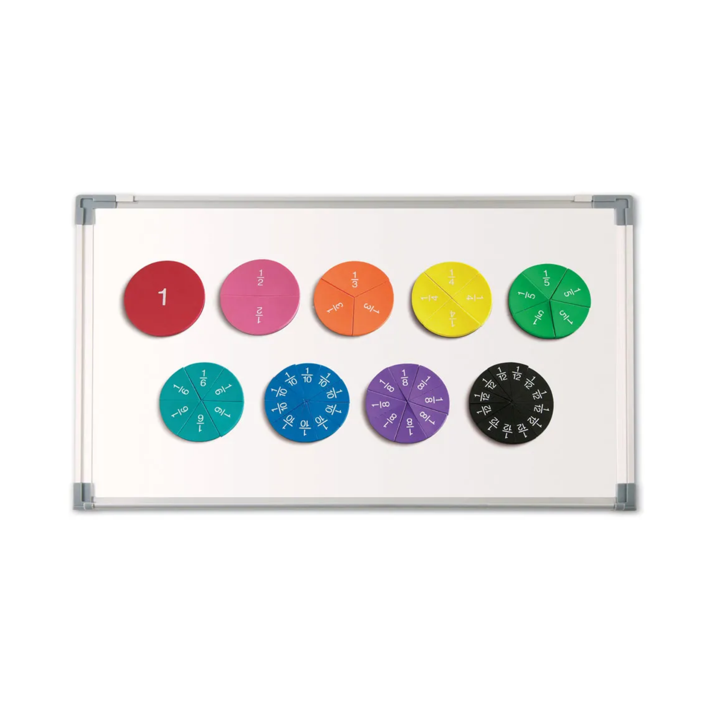 Learning Resources Magnetic Foam Rainbow Circles, Fraction Learning Set for Hands-On Maths, 51-Piece Set, Ages 6+