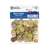 Learning Resources Play Euro Coins Set, 100 Realistic Euro Coins for Hands-On Money Maths & Coin Recognition, For Ages 5+