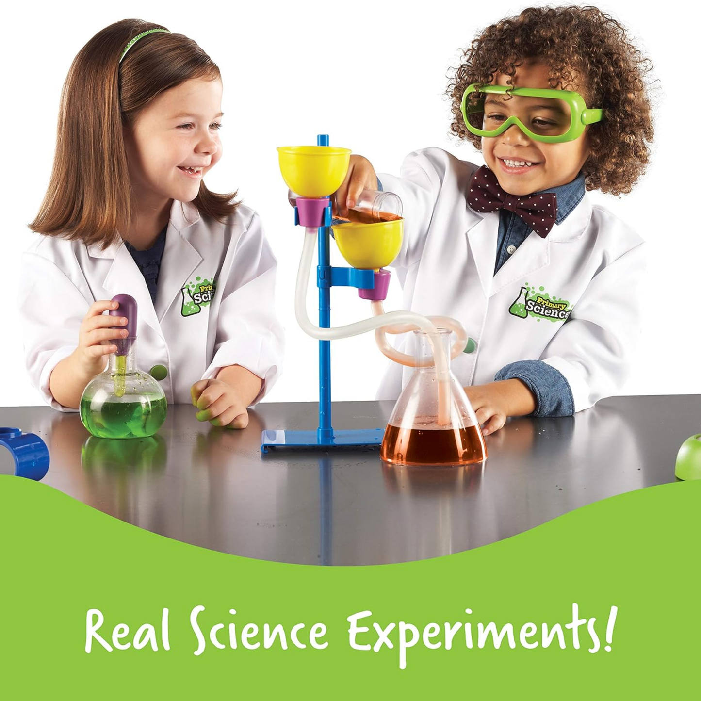 Learning Resources Primary Science Deluxe Lab Set, STEM Learning Kit for Preschool Kids with Realistic Laboratory Tools