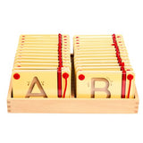 VIGA Magnetic Writing Board Uppercase Letters Set, Wooden Alphabet Learning Toy, 26 Pieces, Pre Writing Practice, Fine Motor Skills, Montessori Style Educational Toy, Ages 3+