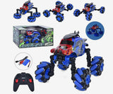 Crazon Foldable Drift Wheel RC Truck, 1:18 Scale Remote Control Stunt Car with 2.4GHz Control and Lights, 6+