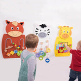 VIGA Mosaic Fruits Wall Toy, Montessori Puzzle Board with 4 Fruit Puzzles, Develops Cognitive, Motor Skills, Hand-Eye Coordination & Logic, Eco-Friendly & Non-Toxic, for Boys & Girls Ages 18M+