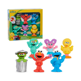 Just Play Sesame Street Neighborhood Friends, 6-Piece Poseable Figurines, Officially Licensed Toys for Kids, Ages 2+
