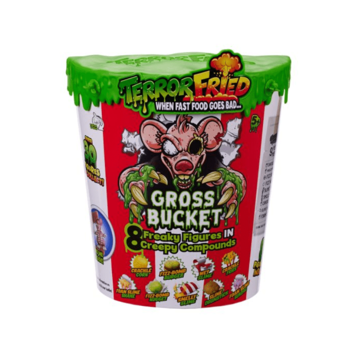 Terror Fried 08095 Gross Bucket, Slime and Collectable Figures for Boys Ages 4-10, Multi-Compound Play Set with Fizz, Squish, Crack and Ooze, Multicolor, Interactive Toys