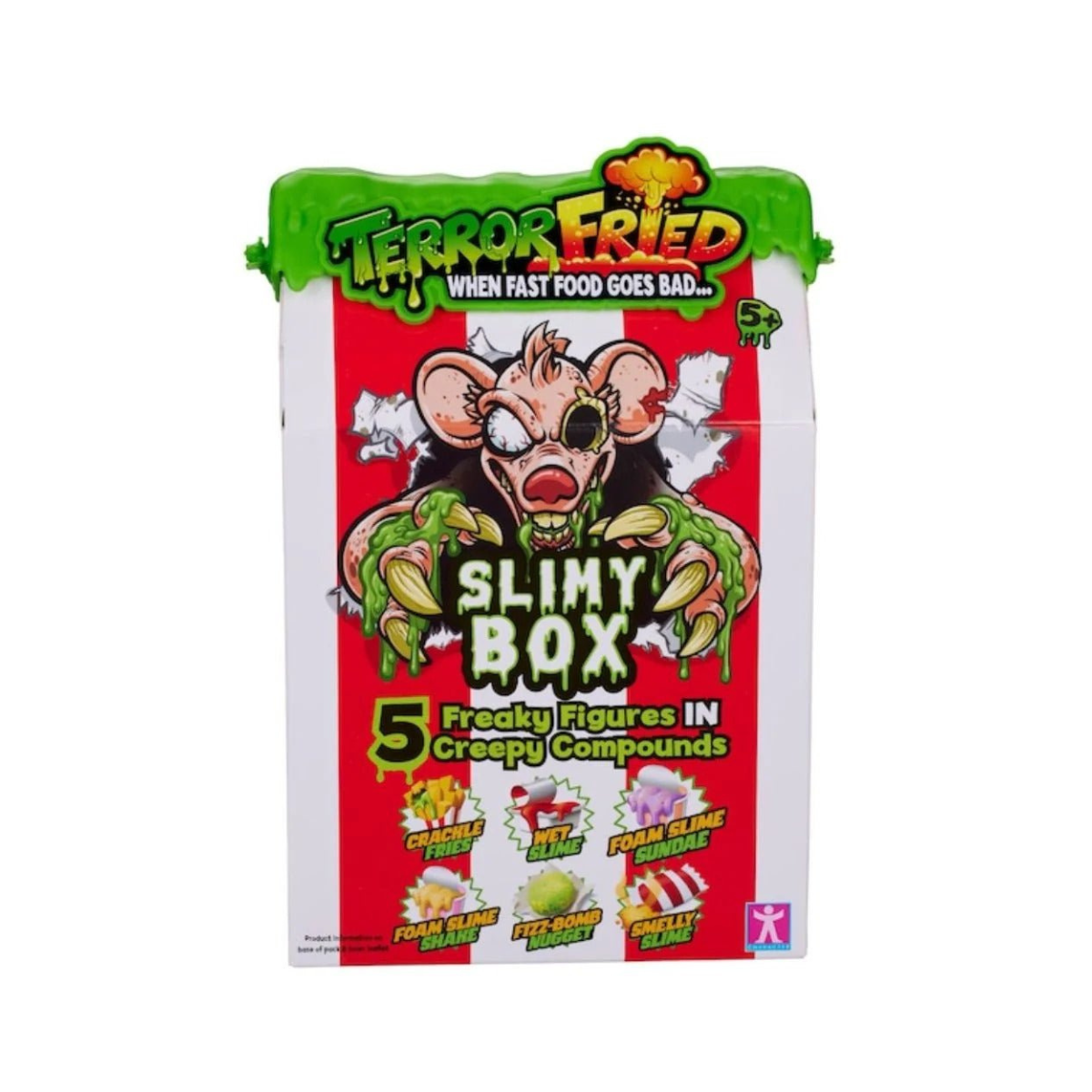 Terror Fried Slimy Box 08094, Gross Collectible Figures and Slime for Kids Ages 4 and Up, 6-Piece Interactive Fast-Food Play Set with Fizz, Squish, Crack and Ooze, Sensory and Collectible Toys