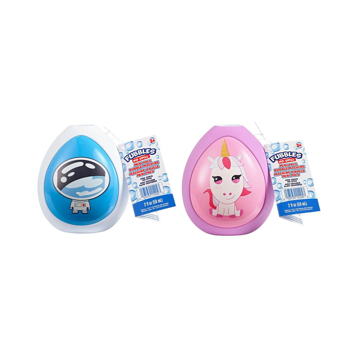 Fubbles Mini Pal Bubble Machine for Kids, Automatic Bubble Blower with 59ml Bubble Solution, Portable Bubble Toy for Outdoor Play, Summer Parties and Birthdays, High Quality Bubble Maker for Toddlers Ages 3 and Up, Style May Vary