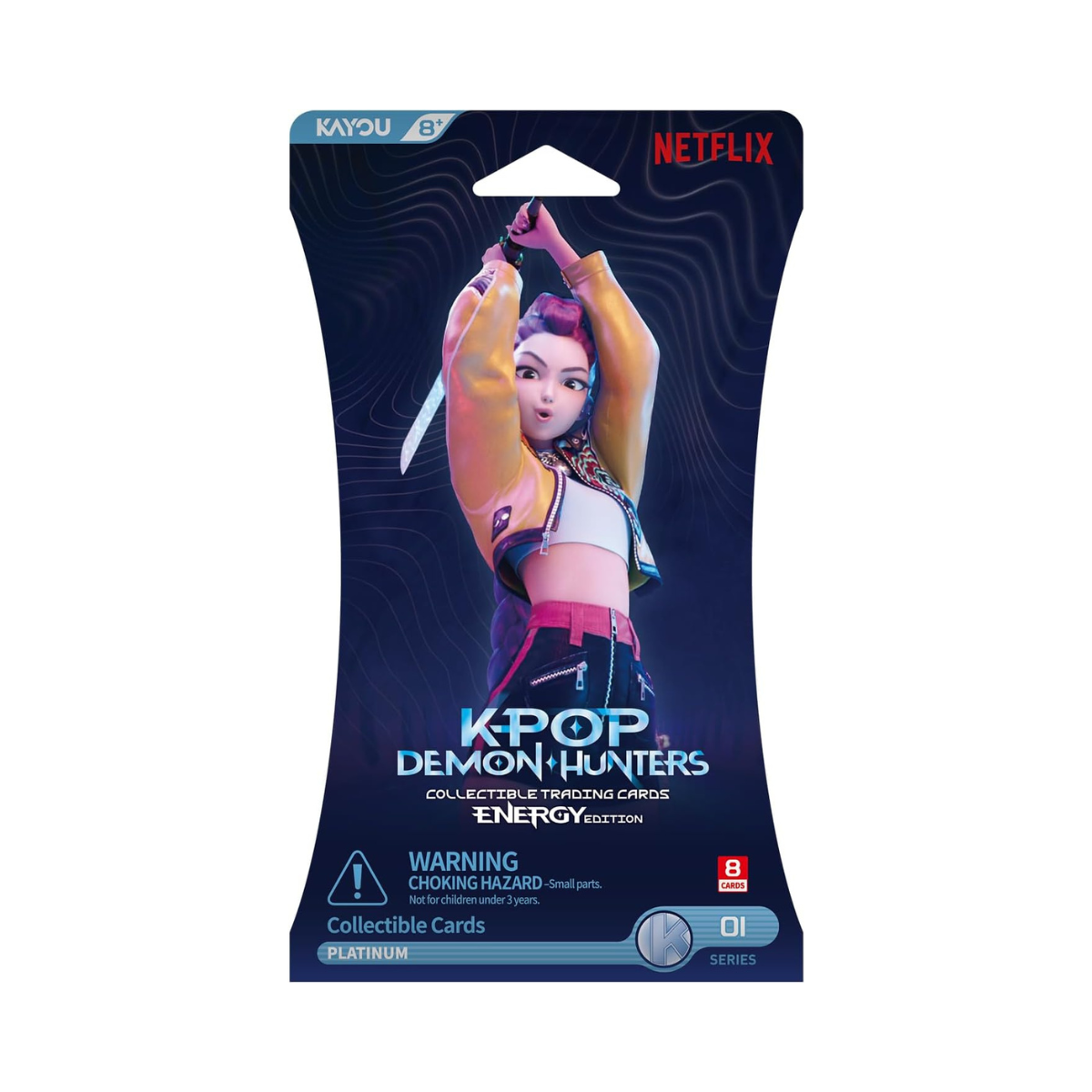 K-Pop Demon Hunters Kayou Collectible Cards Energy Edition 001 Series 1-A, Official Trading Card Pack with 8 Collectible Cards, Ages 3+
