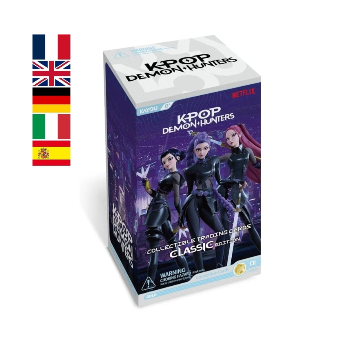 K-Pop Demon Hunters Trading Cards Booster Pack Classic Edition 1-A World Tour, Official Kayou Collectible Card Pack with 5 Cards, Ages 8+