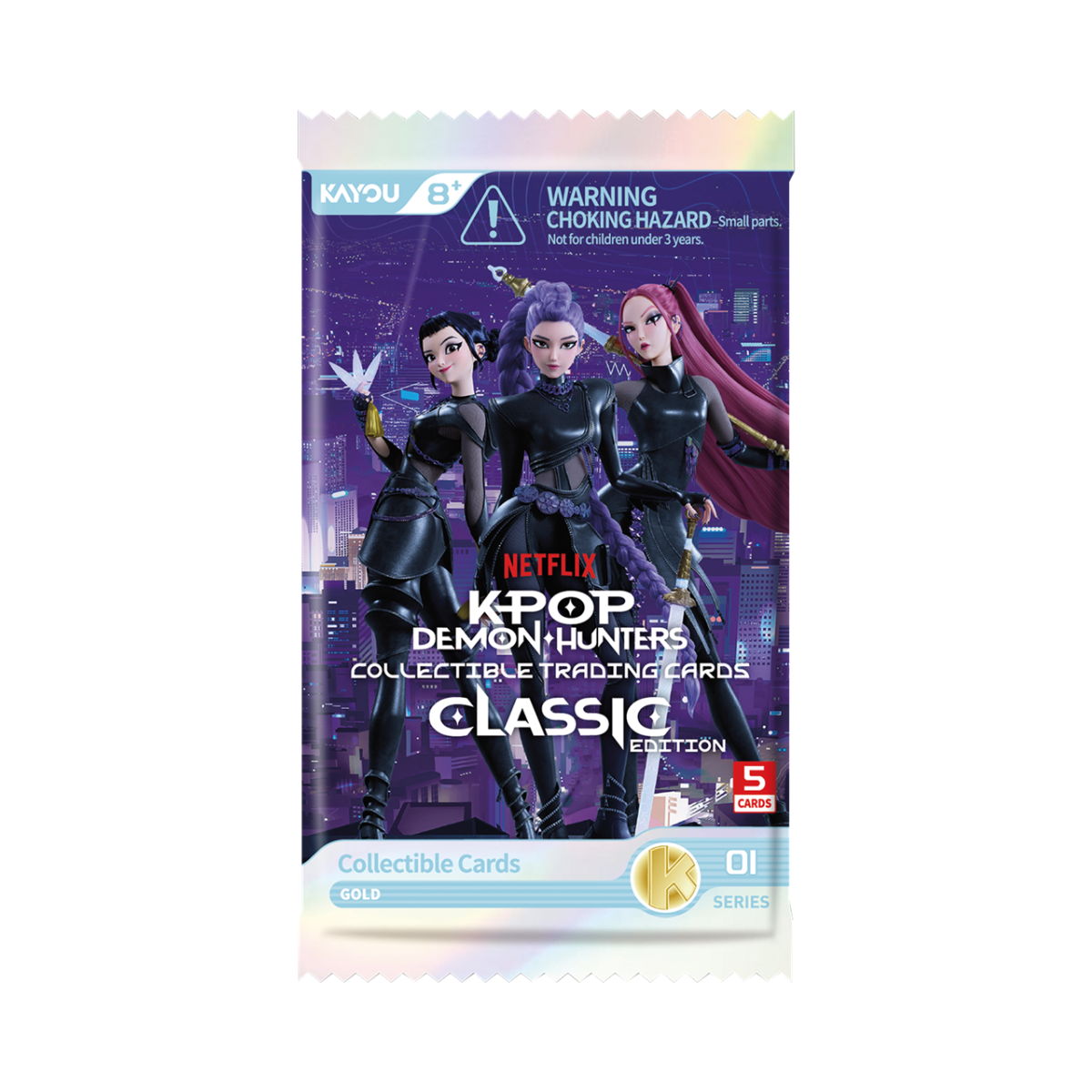 K-Pop Demon Hunters Collectible Trading Cards Classic Edition Foil 001 EMEA Series 1-B, Official Kayou Foil Trading Card Pack for Collectors, Ages 8+