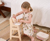 PolarB Wooden Doll Feeding High Chair, Fits Dolls Up to 38 cm, Encourages Role Play and Creativity, Solid Wood Toy for Ages 3+