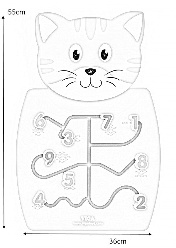 VIGA Matching Numbers Wall Toy, Montessori Educational Number Recognition Panel, Develops Logic, Fine Motor & Counting Skills, Eco-Friendly & Non-Toxic, for Boys & Girls Ages 18M+