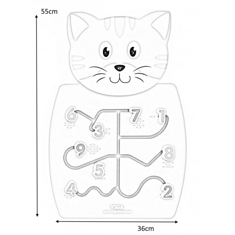 VIGA Matching Numbers Wall Toy, Montessori Educational Number Recognition Panel, Develops Logic, Fine Motor & Counting Skills, Eco-Friendly & Non-Toxic, for Boys & Girls Ages 18M+