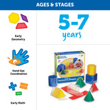 Learning Resources Folding Geometric Shapes, Set of 8, Ages 7+, Hands-On 3D Math Learning for Shapes & Symmetry