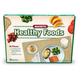 Learning Resources Magnetic Healthy Foods Set, 34 Realistic Food Magnets for Kids, Learn About 5 Food Groups with Write & Wipe Placemat, Educational Nutrition Toy for Ages 3+