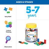 Learning Resources Double-Six Wooden Dominoes, Set of 168 Colourful Wooden Dominoes for Early Maths Activities, Includes Activity Guide, Ages 5+