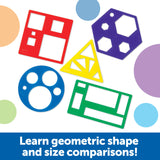 Learning Resources Primary Shapes Template Set, 5 Geometry Templates, Ages 4+, Hands-On 2D Shape Learning