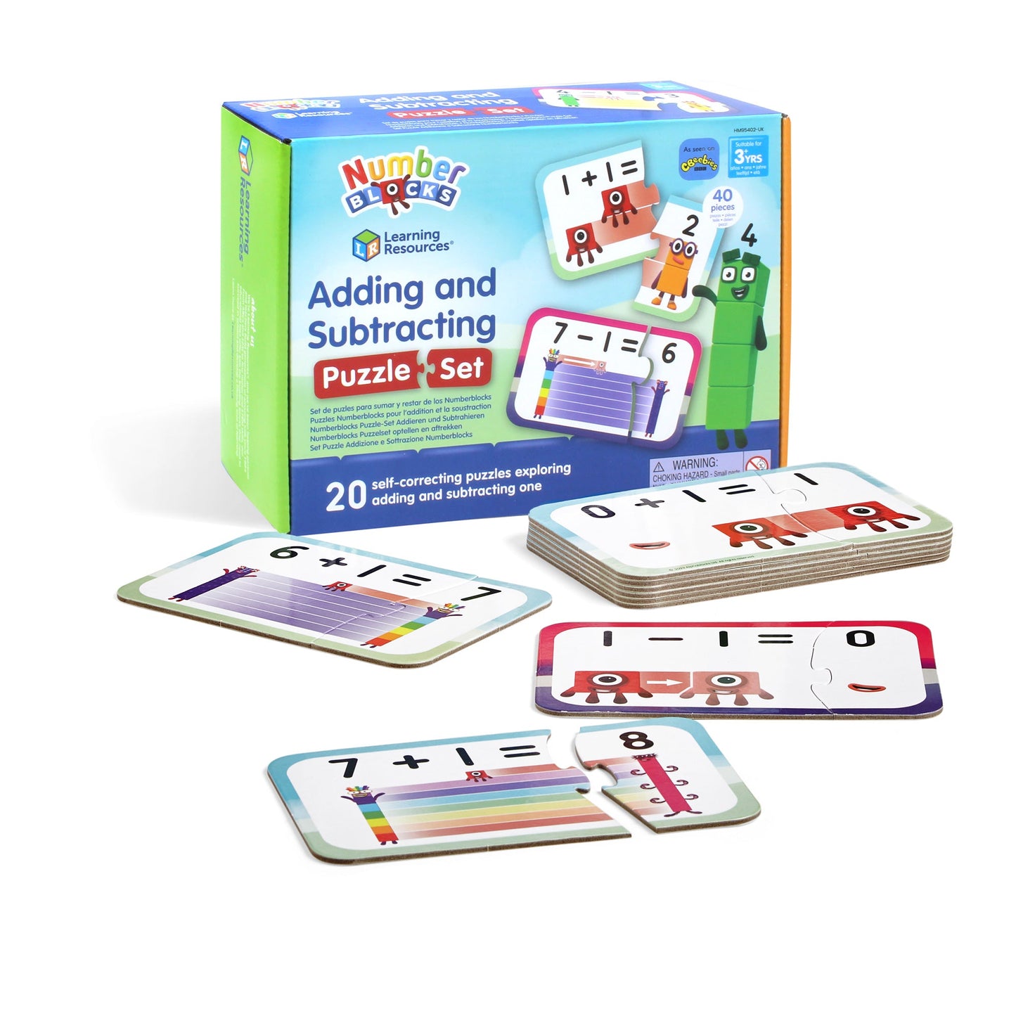Learning Resources Numberblocks Adding and Subtracting Puzzle Set, Educational Jigsaw Puzzles for Early Math Skills, Officially Licensed Learning Resources