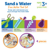 Learning Resources Sand & Water Fine Motor Tool Set, 4 Fun Tools for Sensory Play