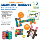 Learning Resources MathLink Cubes Educational Counting Toy, STEM Building Set with 100 Cubes and 10 Challenges, Teaches Early Math and Problem-Solving Skills, Ages 5+