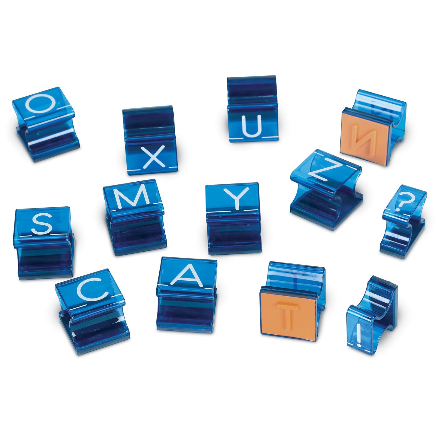 Learning Resources Uppercase Alphabet Stamps, Early Literacy Learning, Includes 8 Punctuation Stamps & Storage Tray, Easy-to-Hold Design, Learning Resources