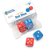 Learning Resources Giant Foam Dot Dice, Set of 2 Soft Dice for Group Maths Games, Ages 3+