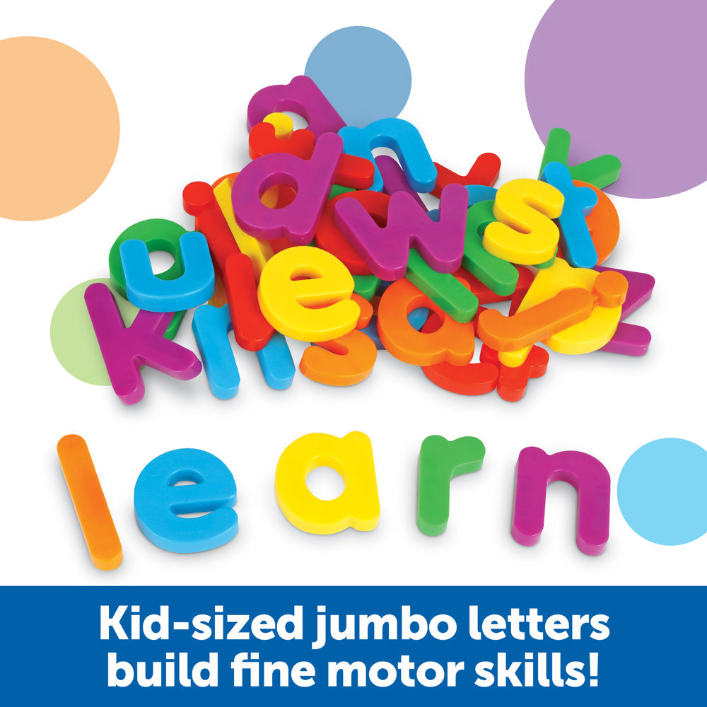 Learning Resources Jumbo Lowercase Magnetic Letters, Set of 40, Early Literacy & Spelling Practice for Kids, Magnetic Alphabet for Fridge & Whiteboards, Includes Storage Tub, Ages 3+