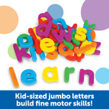 Learning Resources Jumbo Lowercase Magnetic Letters, Set of 40, Early Literacy & Spelling Practice for Kids, Magnetic Alphabet for Fridge & Whiteboards, Includes Storage Tub, Ages 3+