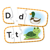 Learning Resources Upper and Lowercase Alphabet Puzzle Cards, 26 Self-Correcting Three-Piece Puzzles for Preschool Learning, Ages 4 Plus
