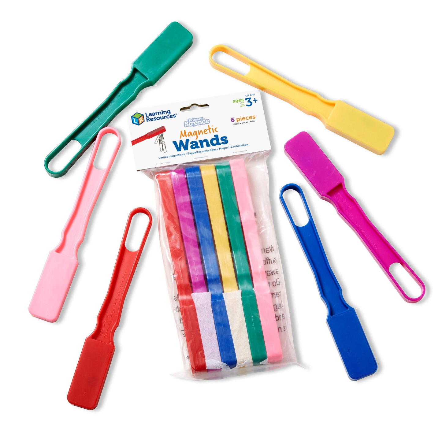 Learning Resources Primary Science Magnetic Wands, Set of 6 Vibrant Colours, Perfect for Early Exploration and STEM Learning, Ideal for Little Hands, Ages 3+