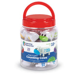 Learning Resources Snap-n-Learn Counting Cows, Early Math Toy for Toddlers with Number and Shape Matching, 10 Colorful Two-Piece Cows with Storage Tub, Ages 2+