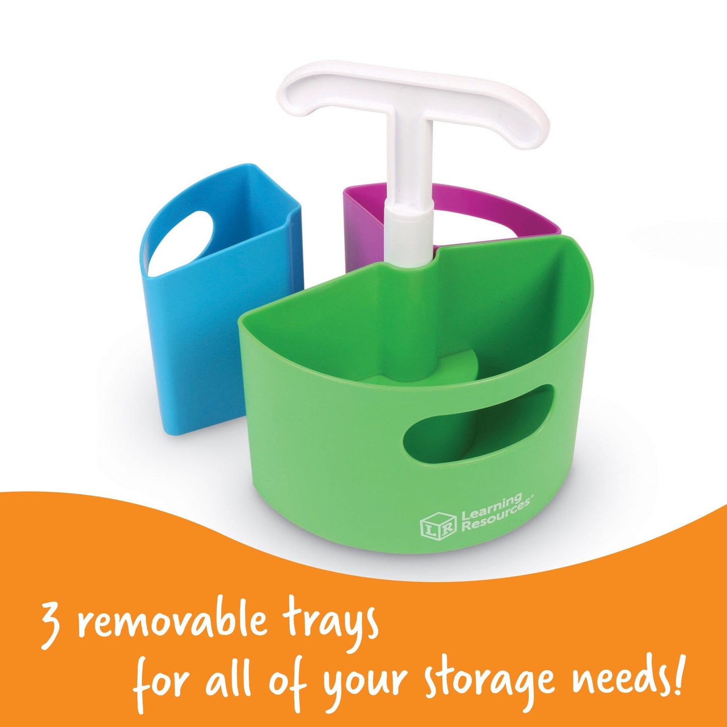 Learning Resources Create-a-Space Mini-Center, Compact Storage Organizer for Pens, Markers, and Office Essentials, Easy-Carry Handle, Perfect for Home, Office, Classroom, or Maker Space