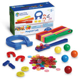 Learning Resources Super Magnet Classroom Lab Kit, 224-Piece Set for Exploring Magnetic Properties, Includes Magnetic Chips, Marbles, Magnets, Wands, and Activity Guide, Ages 5+