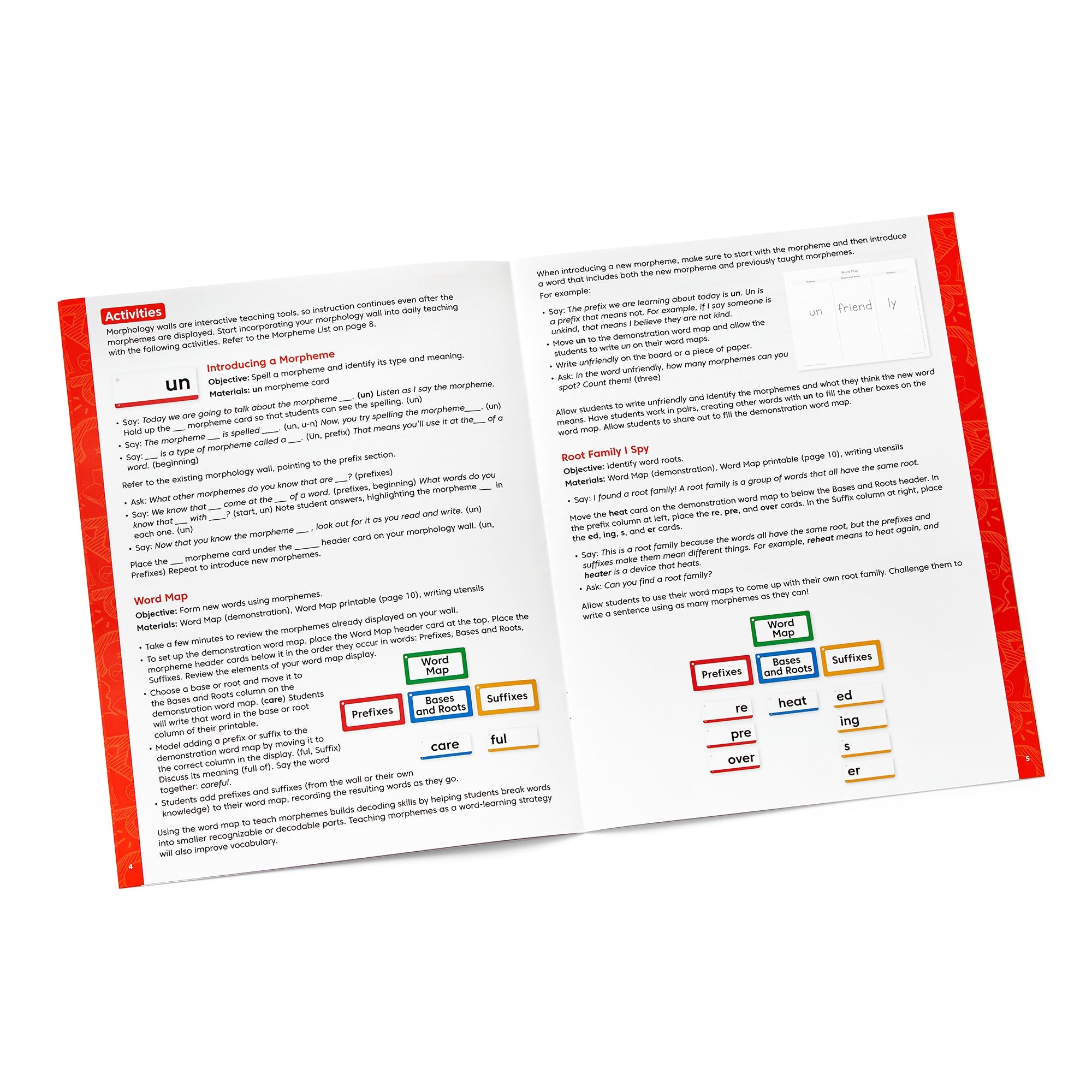 Learning Resources Morphology Wall Card Set, 215 Piece Literacy Resource for Teaching Prefixes, Suffixes, Root and Base Words, Color-Coded with Magnets and Teacher Guide, Ages 7 and Up