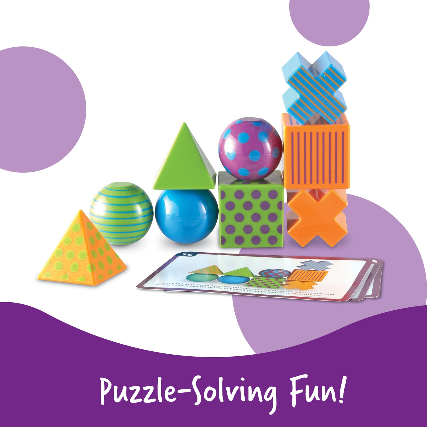 Learning Resources Mental Blox Critical Thinking Game, Pattern and Matching Game for Kids, Develop Memory, Problem Solving, and Recognition Skills, Includes 40 Challenges and 20 Chunky Plastic Pieces, For Ages 5+