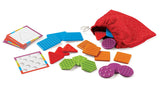 Learning Resources Teaching Tac-Tiles LER 9075, Tactile Learning Set for Early Development, Includes 20 Pieces, 10 Activity Cards, and Feely Bag for Sensory Play