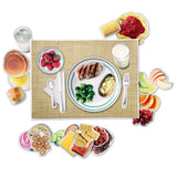Learning Resources Magnetic Healthy Foods Set, 34 Realistic Food Magnets for Kids, Learn About 5 Food Groups with Write & Wipe Placemat, Educational Nutrition Toy for Ages 3+