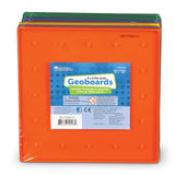 Learning Resources 5 x 5 Pin Geoboards, Set of 10 Colourful Plastic Boards with Elastic Bands, Hands-On Geometry Tools for Kids, Ages 5+