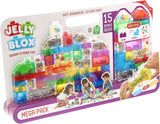 Jelly Blox Mega Pack, 50-Piece Sensory Building Blocks, Soft Squishy Toddler Toys, Creative Play for Ages 2+, Fine Motor Skills Development, Safe Non-Toxic Plastic, Multicolor, Educational Construction Set