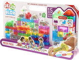 Jelly Blox Mega Pack, 50-Piece Sensory Building Blocks, Soft Squishy Toddler Toys, Creative Play for Ages 2+, Fine Motor Skills Development, Safe Non-Toxic Plastic, Multicolor, Educational Construction Set
