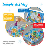 Learning Resources Create Your Play Sensory Tray, Open-Ended Sensory Play & Fine Motor Skill Development, Includes 3-Piece Tray, 14 Cups, 3 Tools & 8 Activity Cards, Easy to Clean, Ages 3+