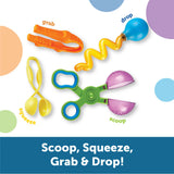 Learning Resources Helping Hands Fine Motor Tool Set, 4-Piece Montessori Sensory Play Tools for Toddlers