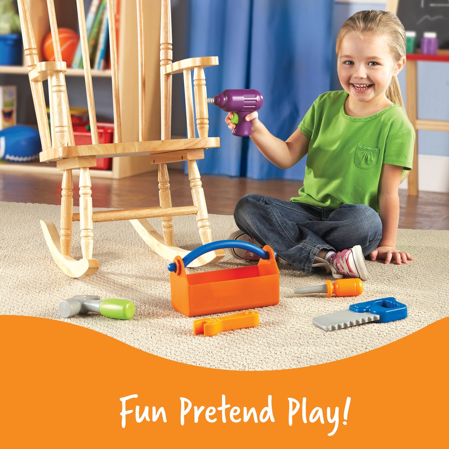 Learning Resources New Sprouts Fix It Tool Set Pretend Play Tools for Toddlers Ages 2 Plus