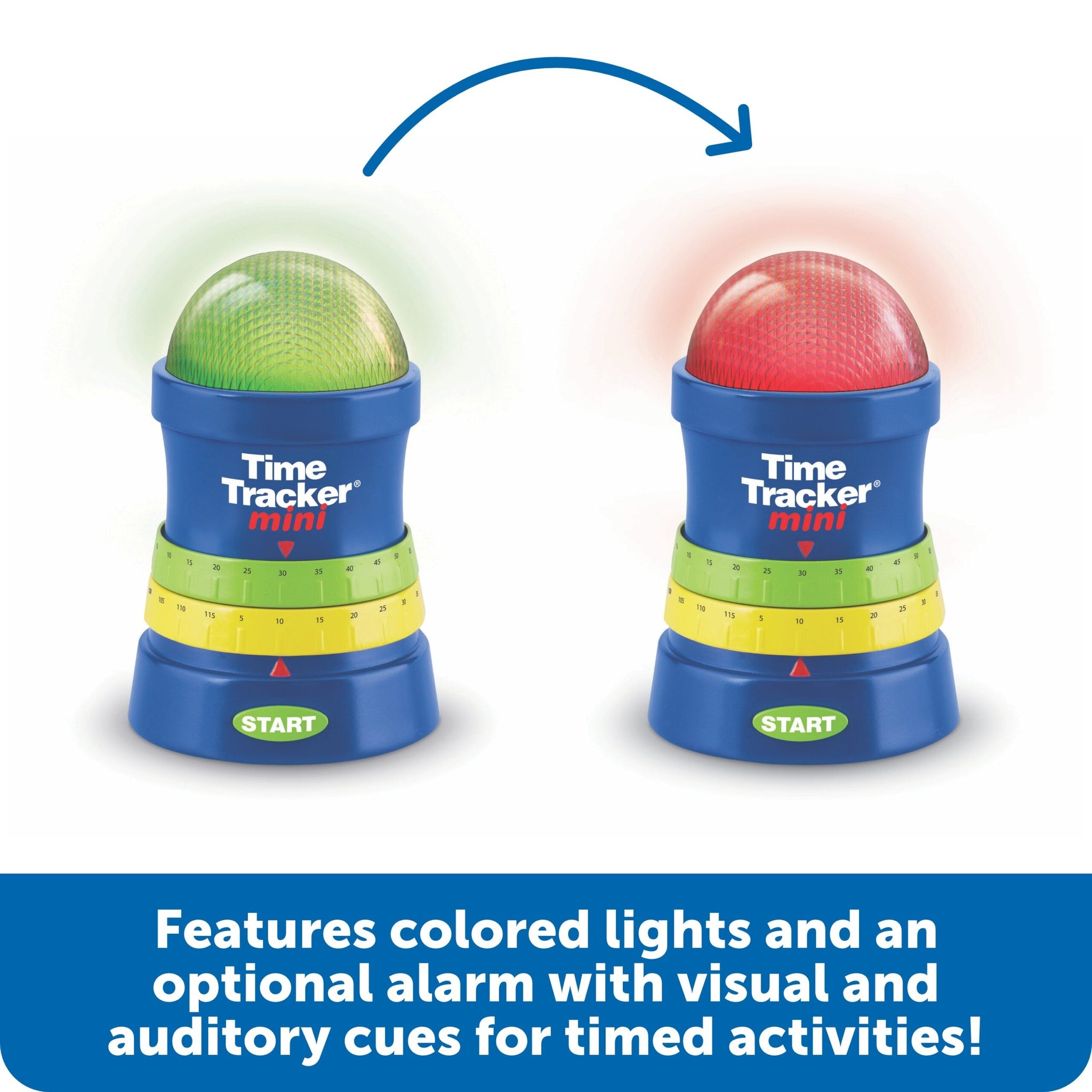 Learning Resources Time Tracker Mini, Visual and Auditory Timer for Kids with Adjustable Volume and Multiple Functions (Ages 3+)
