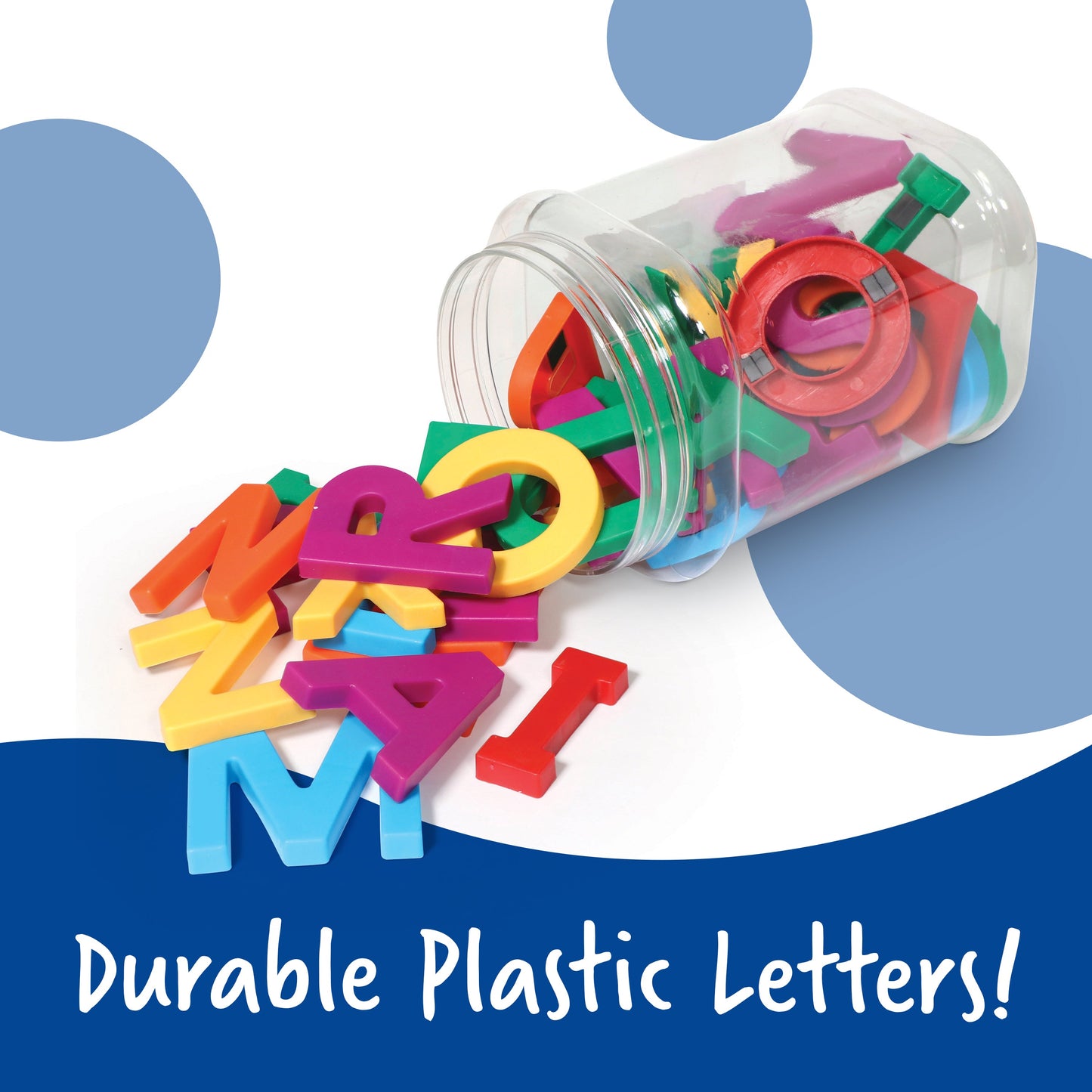 Learning Resources Jumbo Uppercase Magnetic Letters, 40-Piece Set for Early Literacy & Spelling, Large, Easy-to-Handle Alphabet Magnets, Ideal for Whiteboards & Fridges, Ages 3+