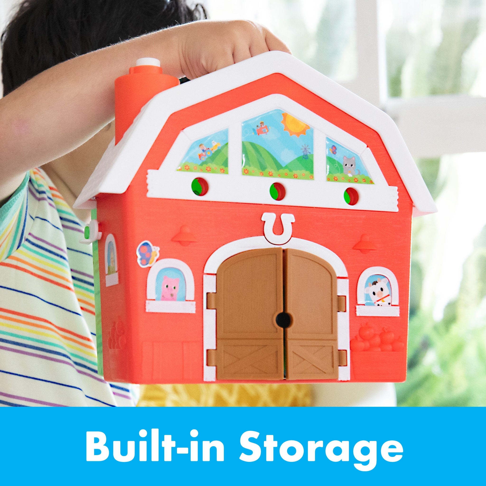 Learning Resources Design & Drill Bolt Buddies Barn, STEM Construction Toy with Kid-Safe Power Drill, Fine Motor Farm Playset for Ages 3+