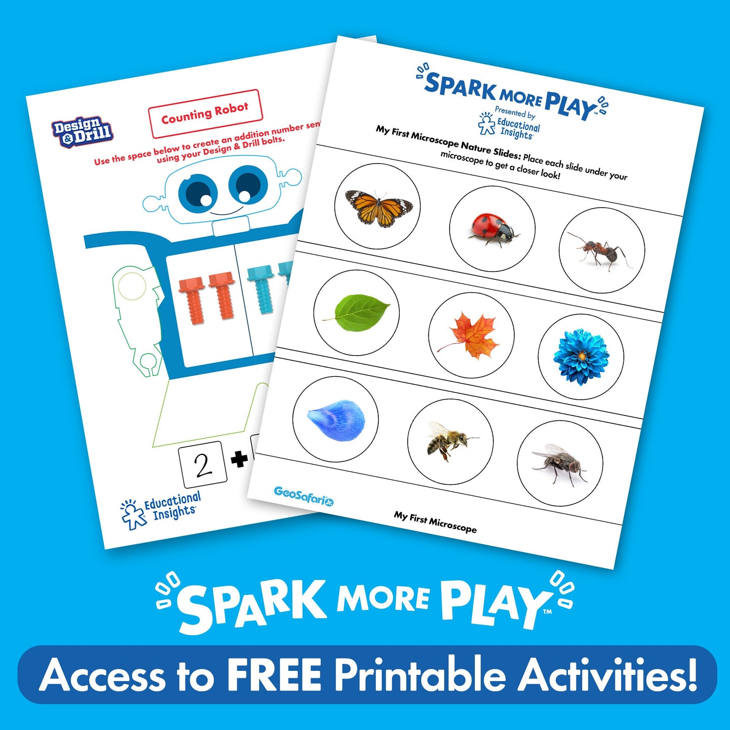 Learning Resources GeoSafari Jr. My First Microscope, Kids' Beginner Science Tool with LED Light & Easy Focus, Preschool STEM Learning, Ages 3+