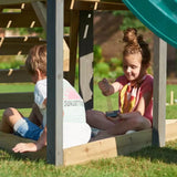 Plum Barbary Wooden Playcentre with Swing and Slide Outdoor Playground Backyward Toy with 50kg Weight Capacity per Seat, Suitable for Children both Boys and Girls Aged 3 years and Above