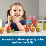 Learning Resources Alphabet Acorns Activity Set, Early Literacy and Phonics Toy for Kids Aged 3 and Up, 26 Two-Piece Acorns with Matching Counters, Preschool Letter Recognition Game